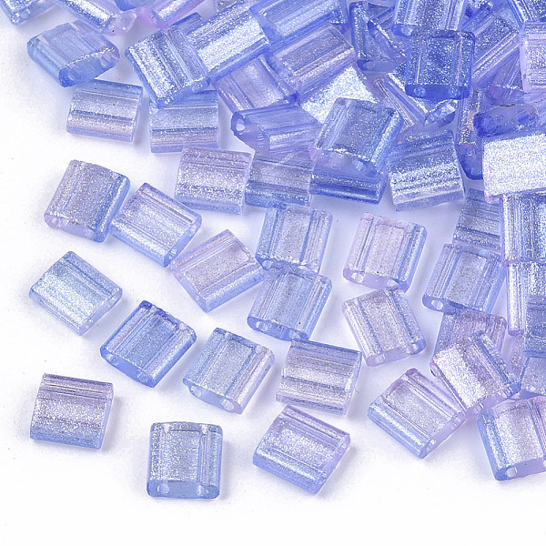 PandaHall 2-Hole Glass Seed Beads, Transparent Spray Painted, with Glitter Powder, Rectangle, Plum, 5x4.5~5.5x2~2.5mm, Hole: 0.5~0.8mm Glass..., Purple
PandaHall 2-Hole Glass Seed Beads, Transparent Spray Painted, with Glitter Powder, Rectangle, Plum, 5x4.5~5.5x2~2.5mm, Hole: 0.5~0.8mm Glass..., Purple