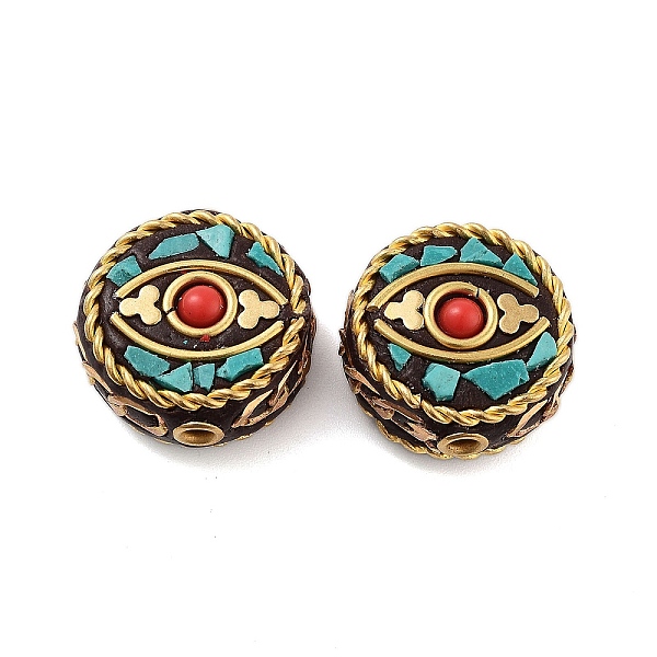 PandaHall Handmade Indonesia Beads, with Brass and Resin, Flat Round, Cyan, 20x10mm, Hole: 1.8mm Polymer Clay Flat Round Cyan
PandaHall Handmade Indonesia Beads, with Brass and Resin, Flat Round, Cyan, 20x10mm, Hole: 1.8mm Polymer Clay Flat Round Cyan
