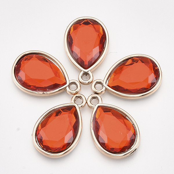 PandaHall UV Plating Acrylic Pendants, with Acrylic Rhinestone, Faceted, Teardrop, Light Gold, Orange Red, 25x16x4.5mm, Hole: 2mm Acrylic...
PandaHall UV Plating Acrylic Pendants, with Acrylic Rhinestone, Faceted, Teardrop, Light Gold, Orange Red, 25x16x4.5mm, Hole: 2mm Acrylic...