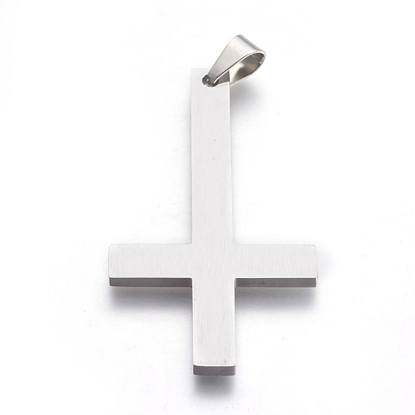 PandaHall 304 Stainless Steel Big Pendants, Inverted Cross, Stainless Steel Color, 55x30x2.5mm, Hole: 4.5x7.5mm 304 Stainless Steel Cross
PandaHall 304 Stainless Steel Big Pendants, Inverted Cross, Stainless Steel Color, 55x30x2.5mm, Hole: 4.5x7.5mm 304 Stainless Steel Cross