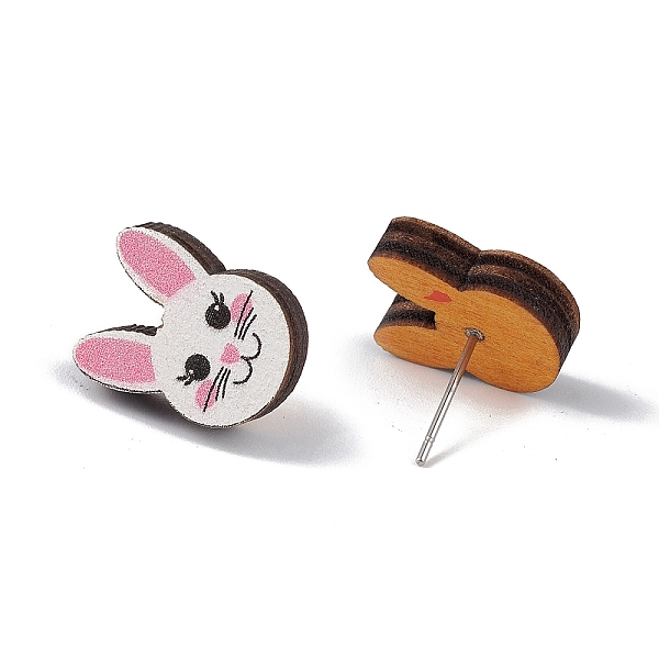 PandaHall Natual Wood Easter Stud Earrings, 316 Stainless Steel Jewelry for Women, Rabbit Pattern, 14.5x11.5mm, Pin: 0.6mm Wood Rabbit
PandaHall Natual Wood Easter Stud Earrings, 316 Stainless Steel Jewelry for Women, Rabbit Pattern, 14.5x11.5mm, Pin: 0.6mm Wood Rabbit