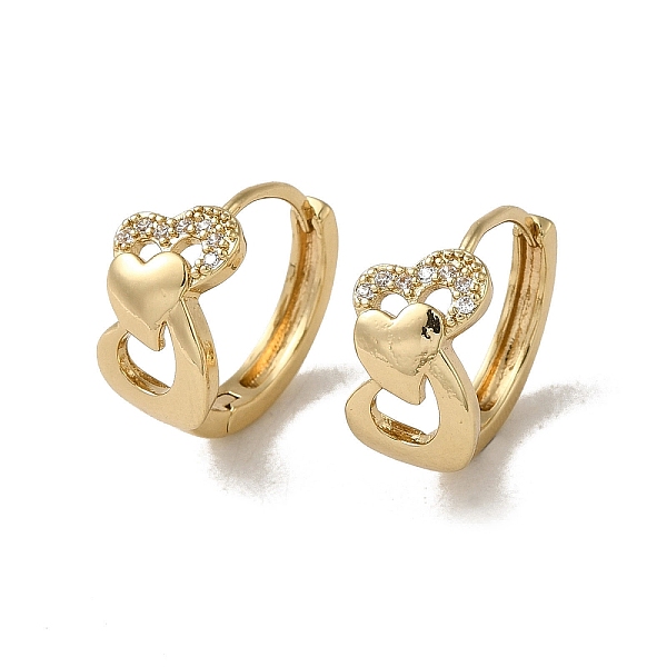 PandaHall Brass Micro Pave Cubic Zirconia Hoop Earring, Heart, Light Gold, 17x9mm Brass Heart Clear
PandaHall Brass Micro Pave Cubic Zirconia Hoop Earring, Heart, Light Gold, 17x9mm Brass Heart Clear