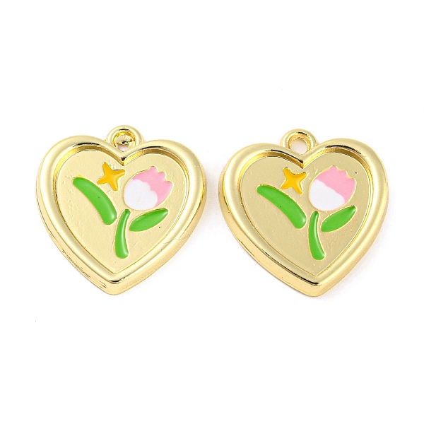 PandaHall Rack Plating Alloy Enamel Pendants, Cadmium Free & Nickel Free & Lead Free, Heart with Flower Charm, Golden, 18.5x18x2.5mm, Hole...
PandaHall Rack Plating Alloy Enamel Pendants, Cadmium Free & Nickel Free & Lead Free, Heart with Flower Charm, Golden, 18.5x18x2.5mm, Hole...