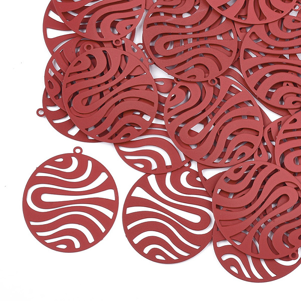 PandaHall 430 Stainless Steel Filigree Pendants, Spray Painted, Etched Metal Embellishments, Oval, Red, 30x25x0.3mm, Hole: 1.2mm Stainless...
PandaHall 430 Stainless Steel Filigree Pendants, Spray Painted, Etched Metal Embellishments, Oval, Red, 30x25x0.3mm, Hole: 1.2mm Stainless...