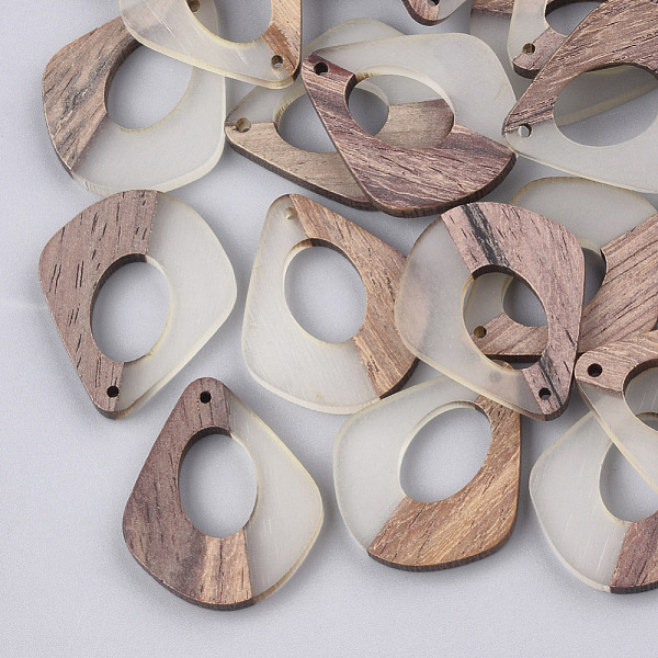 PandaHall Resin & Walnut Wood Pendants, Two Tone, teardrop, WhiteSmoke, 32.5x27.5x2.5~4mm, Hole: 1.5mm Resin+Wood Teardrop White
PandaHall Resin & Walnut Wood Pendants, Two Tone, teardrop, WhiteSmoke, 32.5x27.5x2.5~4mm, Hole: 1.5mm Resin+Wood Teardrop White