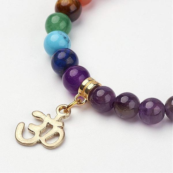 PandaHall Amazonite Beaded Stretch Bracelets, Gemstone Beaded Charm Bracelets, with Alloy Findings, Om Symbol, 2 inch(50~53mm) Amethyst
PandaHall Amazonite Beaded Stretch Bracelets, Gemstone Beaded Charm Bracelets, with Alloy Findings, Om Symbol, 2 inch(50~53mm) Amethyst