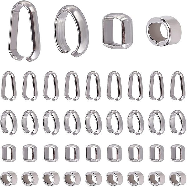 PandaHall 200Pcs 4 Style 304 Stainless Steel Open Quick Link Connectors, Oval and Square, Stainless Steel Color, 50pcs/style, 200pcs/box...
PandaHall 200Pcs 4 Style 304 Stainless Steel Open Quick Link Connectors, Oval and Square, Stainless Steel Color, 50pcs/style, 200pcs/box...