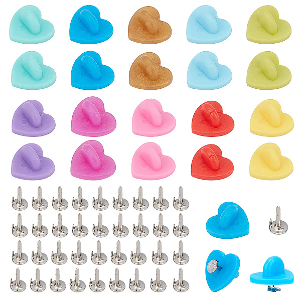 PandaHall CHGCRAFT 150Pcs 10Colors Plastic Heart Lapel Pin Backs Butterfly Clutch Pin Backings with 150Pcs Brass Tie Tacks Lapel Pin Brooch..., Multicolor 
PandaHall CHGCRAFT 150Pcs 10Colors Plastic Heart Lapel Pin Backs Butterfly Clutch Pin Backings with 150Pcs Brass Tie Tacks Lapel Pin Brooch..., Multicolor