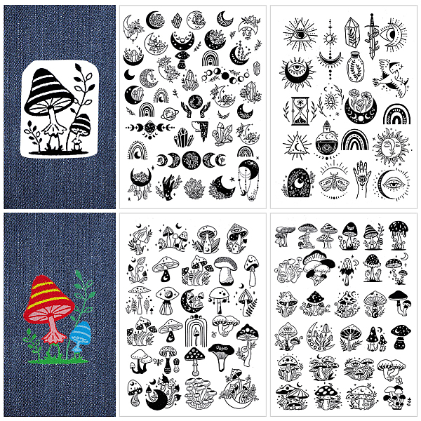 PandaHall CRASPIRE 4 Sheets 2 Style Bohemia Style Water Soluble Fabric, Wash Away Embroidery Stabilizer, Moon & Mushroom, Mixed Shapes...
PandaHall CRASPIRE 4 Sheets 2 Style Bohemia Style Water Soluble Fabric, Wash Away Embroidery Stabilizer, Moon & Mushroom, Mixed Shapes...