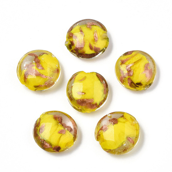 PandaHall Handmade Gold Sand Lampwork Beads, Flat Round, Yellow, 28.5x13mm, Hole: 1.8mm Lampwork Flat Round Yellow
PandaHall Handmade Gold Sand Lampwork Beads, Flat Round, Yellow, 28.5x13mm, Hole: 1.8mm Lampwork Flat Round Yellow