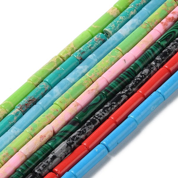 PandaHall Synthetic Mixed Gemstone Beads Strands, Mixed Dyed and Undyed, Column, Mixed Color, 4~4.5x13~14mm, Hole: 1.2mm, about..., Multicolor
PandaHall Synthetic Mixed Gemstone Beads Strands, Mixed Dyed and Undyed, Column, Mixed Color, 4~4.5x13~14mm, Hole: 1.2mm, about..., Multicolor