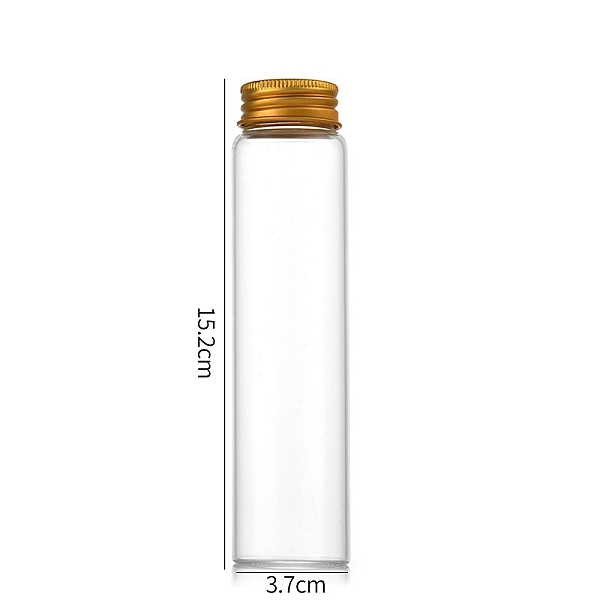 PandaHall Clear Glass Bottles Bead Containers, Screw Top Bead Storage Tubes with Aluminum Cap, Column, Golden, 3.7x15cm, Capacity: 125ml..., Gold
PandaHall Clear Glass Bottles Bead Containers, Screw Top Bead Storage Tubes with Aluminum Cap, Column, Golden, 3.7x15cm, Capacity: 125ml..., Gold