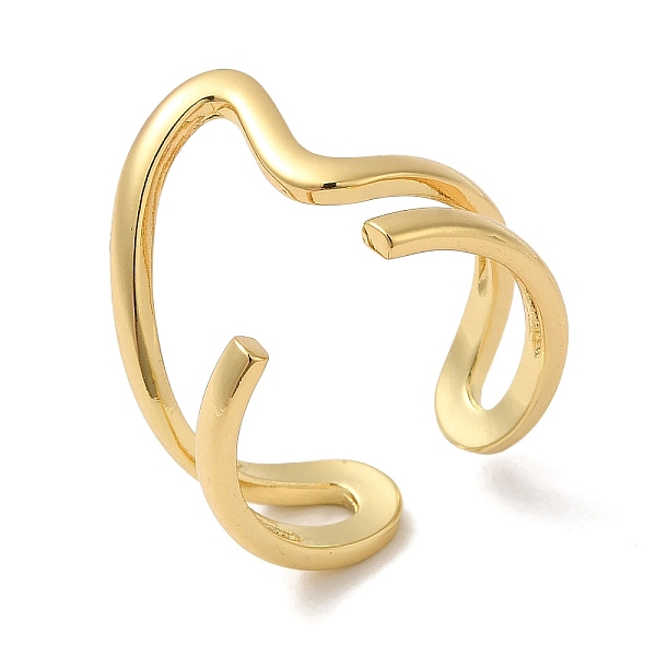 PandaHall Brass Open Cuff Rings, Wave Ring for Women, Real 18K Gold Plated, 8~17mm, Inner Diameter: 18mm Brass Others
PandaHall Brass Open Cuff Rings, Wave Ring for Women, Real 18K Gold Plated, 8~17mm, Inner Diameter: 18mm Brass Others