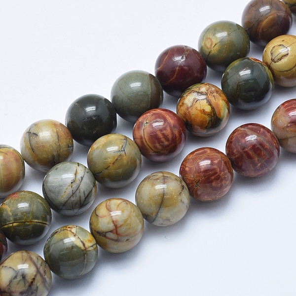 PandaHall Natural Polychrome Jasper/Picasso Stone/Picasso Jasper Beads Strands, Round, 10mm, Hole: 1~1.2mm, about 37~38pcs/strand, 14.96...
PandaHall Natural Polychrome Jasper/Picasso Stone/Picasso Jasper Beads Strands, Round, 10mm, Hole: 1~1.2mm, about 37~38pcs/strand, 14.96...