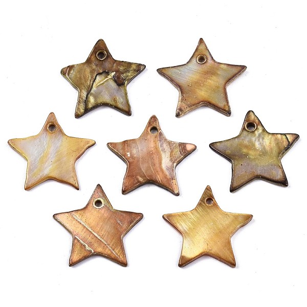 PandaHall Natural Freshwater Shell Pendants, Dyed, Star, Peru, 19~20x20.5~21.5x1~2mm, Hole: 1.6mm Freshwater Shell Star Brown
PandaHall Natural Freshwater Shell Pendants, Dyed, Star, Peru, 19~20x20.5~21.5x1~2mm, Hole: 1.6mm Freshwater Shell Star Brown