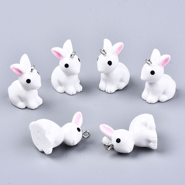 PandaHall Resin Pendants, with Platinum Tone Iron Loops, 3D Rabbit, White, 23~24x13~14x19mm, Hole: 2mm Iron+Resin Rabbit White
PandaHall Resin Pendants, with Platinum Tone Iron Loops, 3D Rabbit, White, 23~24x13~14x19mm, Hole: 2mm Iron+Resin Rabbit White