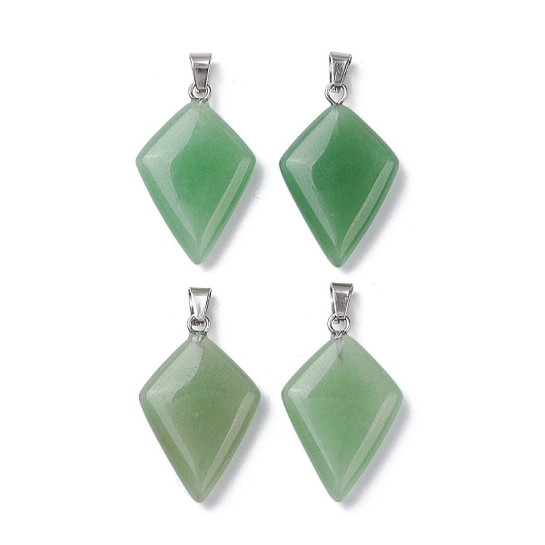 PandaHall Natural Green Aventurine Pendants, Kite Charms with Stainless Steel Color Plated Stainless Steel Snap on Bails, 28~28.5x18x5.5~6mm...
PandaHall Natural Green Aventurine Pendants, Kite Charms with Stainless Steel Color Plated Stainless Steel Snap on Bails, 28~28.5x18x5.5~6mm...