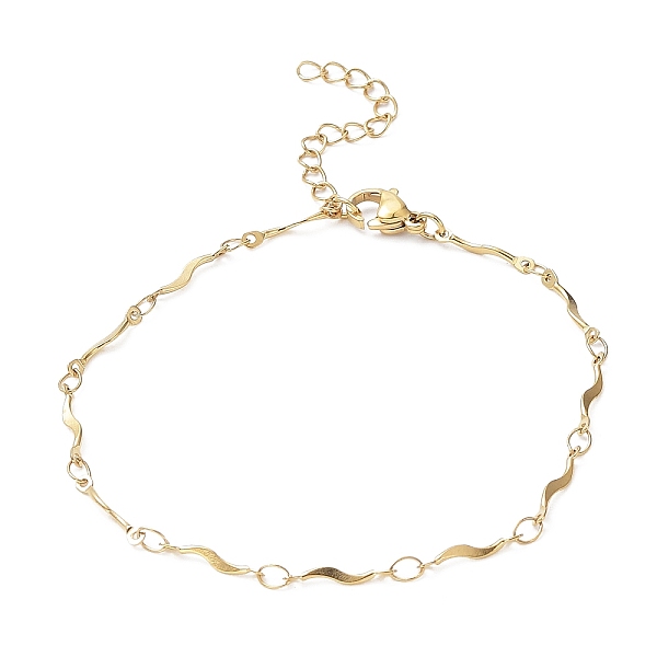 PandaHall Ion Plating(IP) 304 Stainless Steel Wave Bar Link Chain Bracelets, Golden, 7-1/4 inch(18.5cm) 304 Stainless Steel
PandaHall Ion Plating(IP) 304 Stainless Steel Wave Bar Link Chain Bracelets, Golden, 7-1/4 inch(18.5cm) 304 Stainless Steel