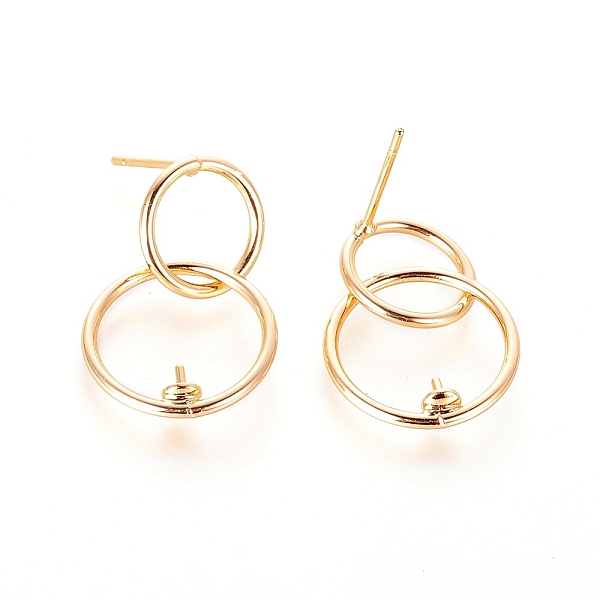 PandaHall Brass Stud Earring Findings, with Steel Pins, Long-Lasting Plated, Nickel Free, Real 18K Gold Plated, Ring, Golden, 23mm, Pin...
PandaHall Brass Stud Earring Findings, with Steel Pins, Long-Lasting Plated, Nickel Free, Real 18K Gold Plated, Ring, Golden, 23mm, Pin...