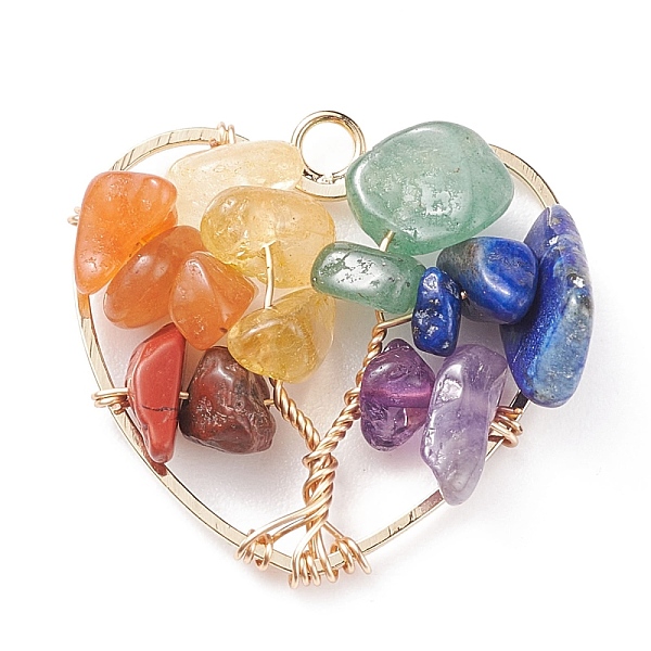 PandaHall Chakra Natural Gemstone Chip Pendants, Natural Amethyst & Green Aventurine & Lapis Lazuli & Citrine & Red Aventurine & Red Jasper...
PandaHall Chakra Natural Gemstone Chip Pendants, Natural Amethyst & Green Aventurine & Lapis Lazuli & Citrine & Red Aventurine & Red Jasper...
