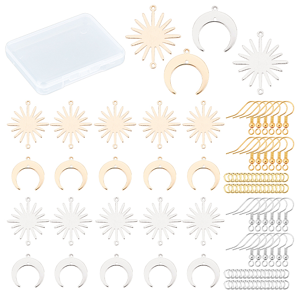 PandaHall CREATCABIN DIY Earring Making Kit, Including 24Pcs Brass Pendant, 24Pcs Earring Hooks, 70Pcs Open Jump Rings, Platinum & Golden...
PandaHall CREATCABIN DIY Earring Making Kit, Including 24Pcs Brass Pendant, 24Pcs Earring Hooks, 70Pcs Open Jump Rings, Platinum & Golden...