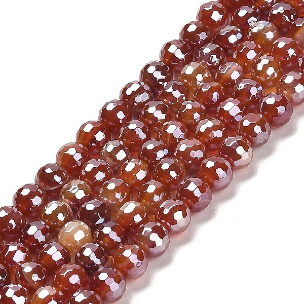 PandaHall Electroplated Natural Agate Round Beads Strands, Dyed & Heated, Faceted(128 Facets), FireBrick, 6mm, Hole: 1.2mm, about..., Red
PandaHall Electroplated Natural Agate Round Beads Strands, Dyed & Heated, Faceted(128 Facets), FireBrick, 6mm, Hole: 1.2mm, about..., Red