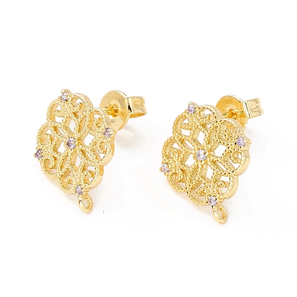 PandaHall Brass Micro Pave Clear Cubic Zirconia Stud Earring Findings, with Loop, Cadmium Free & Lead Free & Nickel Free, Flower, Real 18K...
PandaHall Brass Micro Pave Clear Cubic Zirconia Stud Earring Findings, with Loop, Cadmium Free & Lead Free & Nickel Free, Flower, Real 18K...