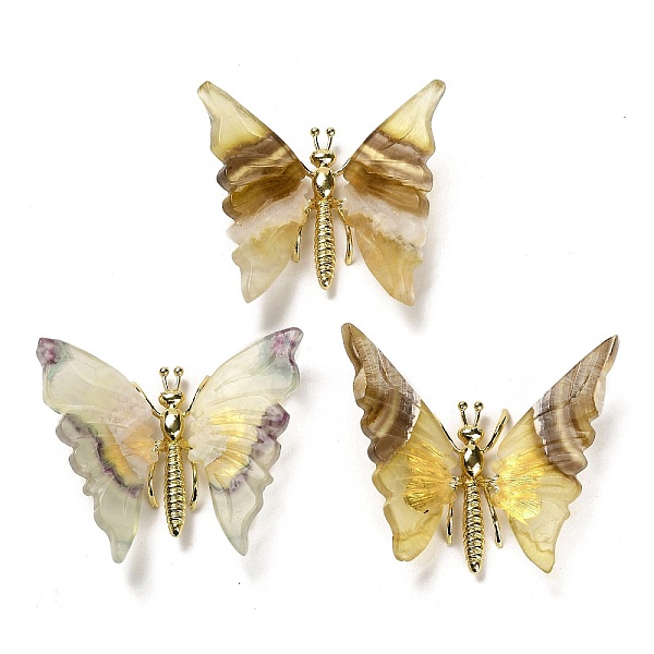 PandaHall Natural Fluorite Mineral Ornaments, with Butterfly Alloy Holder, for Home Desktop Feng Shui Ornament, 75~82.5x89~104.5x15~16.5mm...
PandaHall Natural Fluorite Mineral Ornaments, with Butterfly Alloy Holder, for Home Desktop Feng Shui Ornament, 75~82.5x89~104.5x15~16.5mm...