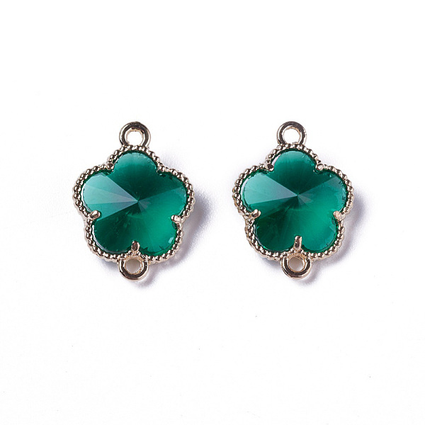 PandaHall Glass Links connectors, with Eco-Friendly Alloy Open Back Berzel Findings, Flower, Light Gold, Teal, 15.5x12x5mm, Hole: 1.4mm..., Cyan
PandaHall Glass Links connectors, with Eco-Friendly Alloy Open Back Berzel Findings, Flower, Light Gold, Teal, 15.5x12x5mm, Hole: 1.4mm..., Cyan