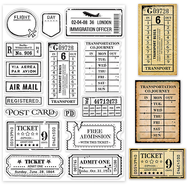 PandaHall GLOBLELAND Vintage Ticket Clear Stamps Travel Air Train Ticket Silicone Clear Stamp Seals for Cards Making DIY Scrapbooking Photo...
PandaHall GLOBLELAND Vintage Ticket Clear Stamps Travel Air Train Ticket Silicone Clear Stamp Seals for Cards Making DIY Scrapbooking Photo...