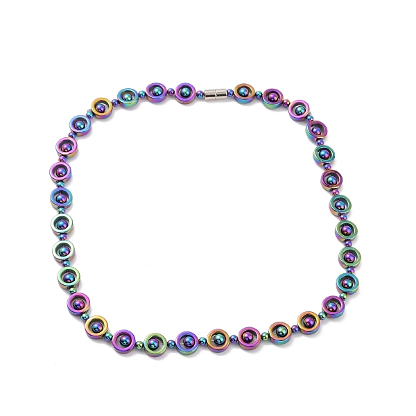 PandaHall Synthetic Hematite & Brass Column Beaded Necklace with Magnetic Clasps, Gemstone Jewelry for Men Women, Rainbow Color, 19-7/8 inch...
PandaHall Synthetic Hematite & Brass Column Beaded Necklace with Magnetic Clasps, Gemstone Jewelry for Men Women, Rainbow Color, 19-7/8 inch...