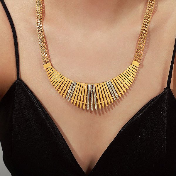 PandaHall Chunky with Cubic Zirconia Necklaces, 304 Stainless Steel Necklaces, Stainless Steel Color, 20.55 inch(52.2cm) 304 Stainless Steel
PandaHall Chunky with Cubic Zirconia Necklaces, 304 Stainless Steel Necklaces, Stainless Steel Color, 20.55 inch(52.2cm) 304 Stainless Steel