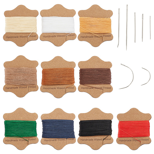 PandaHall 10 Cards 10 Colors Round Waxed Nylon Cord Sets, with 1 Set Fine Carbon Steel Materials Leather Needles, Mixed Color, Cord: about..., Multicolor
PandaHall 10 Cards 10 Colors Round Waxed Nylon Cord Sets, with 1 Set Fine Carbon Steel Materials Leather Needles, Mixed Color, Cord: about..., Multicolor