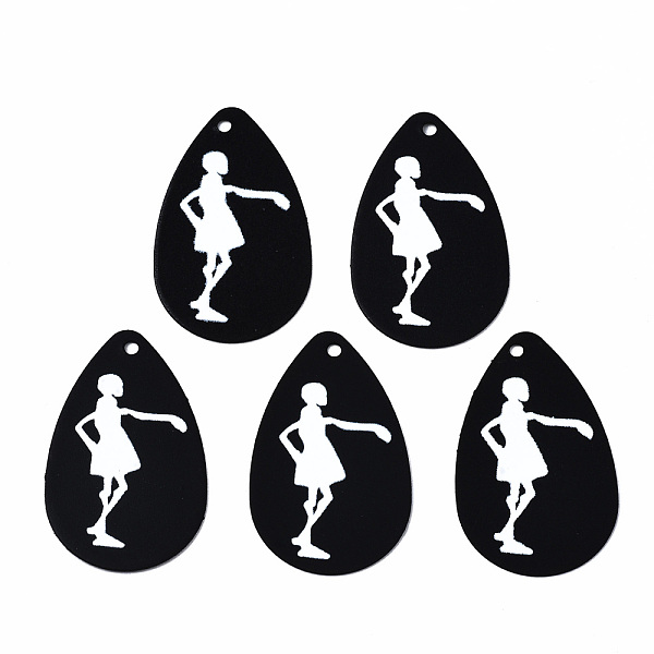 PandaHall Spray Painted Iron Pendants, Rubberized Style, 3D Printed, Woman Print Pattern, Teardrop, White, 27.5x18x0.5mm, Hole: 1.2mm Iron...
PandaHall Spray Painted Iron Pendants, Rubberized Style, 3D Printed, Woman Print Pattern, Teardrop, White, 27.5x18x0.5mm, Hole: 1.2mm Iron...