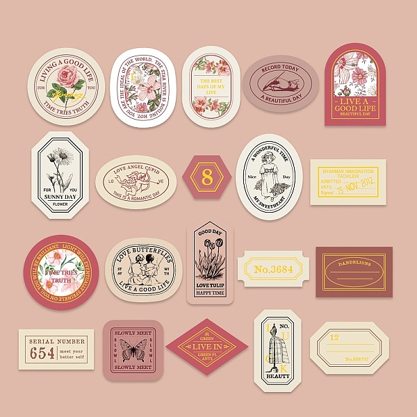 PandaHall 40Pcs Retro Paper Self Adhesive Writable Stickers, Hot Stamping Decals for Scrapbooking, Travel Diary Craft, Red, 57x46mm Paper...
PandaHall 40Pcs Retro Paper Self Adhesive Writable Stickers, Hot Stamping Decals for Scrapbooking, Travel Diary Craft, Red, 57x46mm Paper...