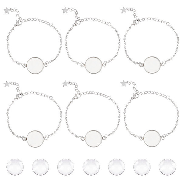 PandaHall UNICRAFTALE 12 Sets Adjustable Cabochon Bracelet Making Kit 16mm Tray Bracelet Bezel 304 Stainless Steel Blank Bracelet with Star...
PandaHall UNICRAFTALE 12 Sets Adjustable Cabochon Bracelet Making Kit 16mm Tray Bracelet Bezel 304 Stainless Steel Blank Bracelet with Star...