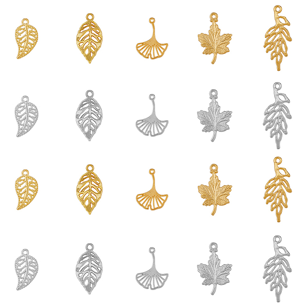 PandaHall SUPERFINDINGS 140Pcs 10 Styles Alloy Pendants, Leaf/Gingko Leaf/Maple Leaf, Antique Silver & Golden, 18~29x10.5~15x1~2mm, Hole...
PandaHall SUPERFINDINGS 140Pcs 10 Styles Alloy Pendants, Leaf/Gingko Leaf/Maple Leaf, Antique Silver & Golden, 18~29x10.5~15x1~2mm, Hole...