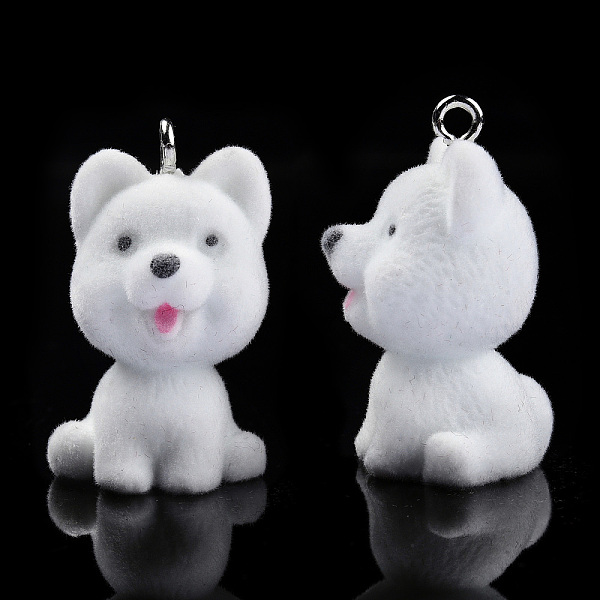 PandaHall Opaque Resin Pendants, with Platinum Tone Iron Loops, Flocky Dog Charms, White, 34x20~21x21.5mm, Hole: 2.5mm Iron+Resin Dog White
PandaHall Opaque Resin Pendants, with Platinum Tone Iron Loops, Flocky Dog Charms, White, 34x20~21x21.5mm, Hole: 2.5mm Iron+Resin Dog White