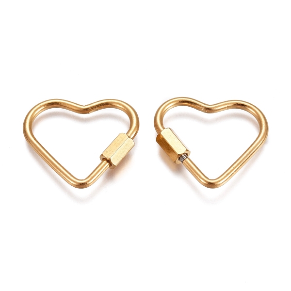 PandaHall 304 Stainless Steel Screw Carabiner Lock Charms, for Necklaces Making, Heart, Golden, 22.5x24.5x4.5mm, Screw: 7x4.5x4mm 304...
PandaHall 304 Stainless Steel Screw Carabiner Lock Charms, for Necklaces Making, Heart, Golden, 22.5x24.5x4.5mm, Screw: 7x4.5x4mm 304...