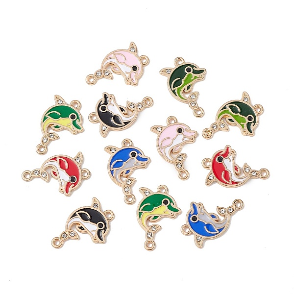 PandaHall Alloy Enamel Connector Charms, Dolphin Links with Crystal Rhinestone, Light Gold, Cadmium Free & Nickel Free & Lead Free, Mixed..., Multicolor
PandaHall Alloy Enamel Connector Charms, Dolphin Links with Crystal Rhinestone, Light Gold, Cadmium Free & Nickel Free & Lead Free, Mixed..., Multicolor