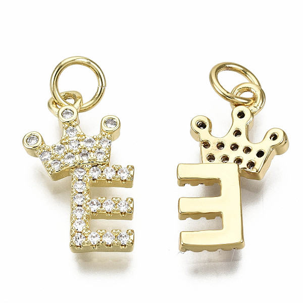 PandaHall Brass Micro Pave Clear Cubic Zirconia Pendants, with Jump Ring, Nickel Free, Letter, Real 16K Gold Plated, Letter.E, 17.5x9x2mm...
PandaHall Brass Micro Pave Clear Cubic Zirconia Pendants, with Jump Ring, Nickel Free, Letter, Real 16K Gold Plated, Letter.E, 17.5x9x2mm...