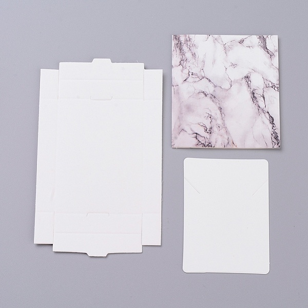 PandaHall Kraft Paper Boxes and Necklace Jewelry Display Cards, Packaging Boxes, with Marble Texture Pattern, White, Folded Box Size...
PandaHall Kraft Paper Boxes and Necklace Jewelry Display Cards, Packaging Boxes, with Marble Texture Pattern, White, Folded Box Size...