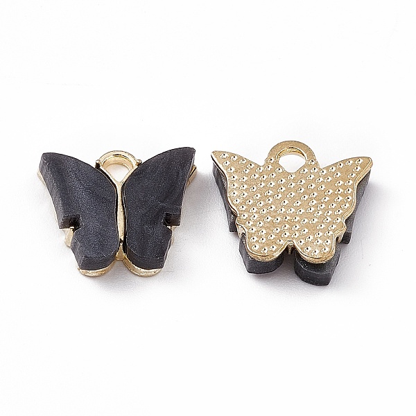 PandaHall Acrylic Charms, with Light Gold Tone Alloy Finding, Butterfly Charm, Gray, 13x14x3mm, Hole: 2mm Alloy+Acrylic Butterfly Gray
PandaHall Acrylic Charms, with Light Gold Tone Alloy Finding, Butterfly Charm, Gray, 13x14x3mm, Hole: 2mm Alloy+Acrylic Butterfly Gray