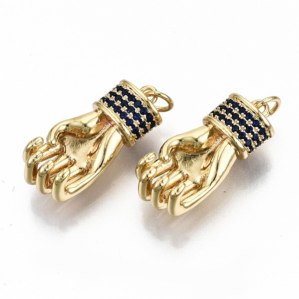 PandaHall Brass Micro Pave Blue Cubic Zirconia Pendants, with Jump Rings, Nickel Free, Hand, Real 16K Gold Plated, 24.5x10x8mm, Jump Ring...
PandaHall Brass Micro Pave Blue Cubic Zirconia Pendants, with Jump Rings, Nickel Free, Hand, Real 16K Gold Plated, 24.5x10x8mm, Jump Ring...