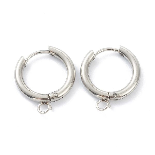 PandaHall 201 Stainless Steel Huggie Hoop Earring Findings, with Horizontal Loop and 316 Surgical Stainless Steel Pin, Stainless Steel Color...
PandaHall 201 Stainless Steel Huggie Hoop Earring Findings, with Horizontal Loop and 316 Surgical Stainless Steel Pin, Stainless Steel Color...