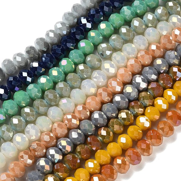 PandaHall Electroplate Opaque Glass Beads Strands, Facted, Round, Mixed Color, 7~8x6mm, Hole: 1.4mm, about 65~67pcs/strand, 14.96~16.93''..., Multicolor
PandaHall Electroplate Opaque Glass Beads Strands, Facted, Round, Mixed Color, 7~8x6mm, Hole: 1.4mm, about 65~67pcs/strand, 14.96~16.93''..., Multicolor