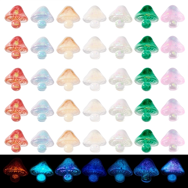 PandaHall 70Pcs 7 Colors Mushroom Luminous Resin Cabochons, with Glitter Sequins, Glow in the Dark, for Women Nail Art Decoration..., Multicolor
PandaHall 70Pcs 7 Colors Mushroom Luminous Resin Cabochons, with Glitter Sequins, Glow in the Dark, for Women Nail Art Decoration..., Multicolor