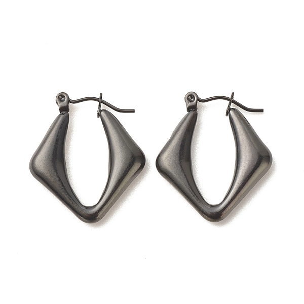 PandaHall Ion Plating(IP) 304 Stainless Steel Chunky Rhombus Hoop Earrings for Women, Electrophoresis Black, 25x22mm, Pin: 0.8mm 304...
PandaHall Ion Plating(IP) 304 Stainless Steel Chunky Rhombus Hoop Earrings for Women, Electrophoresis Black, 25x22mm, Pin: 0.8mm 304...