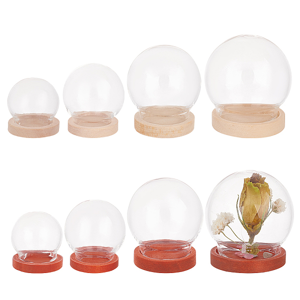 PandaHall 8 Sets 8 Style Round Glass Dome Cover, Decorative Display Case, Cloche Bell Jar Terrarium with Wood, Mixed Color..., Multicolor
PandaHall 8 Sets 8 Style Round Glass Dome Cover, Decorative Display Case, Cloche Bell Jar Terrarium with Wood, Mixed Color..., Multicolor