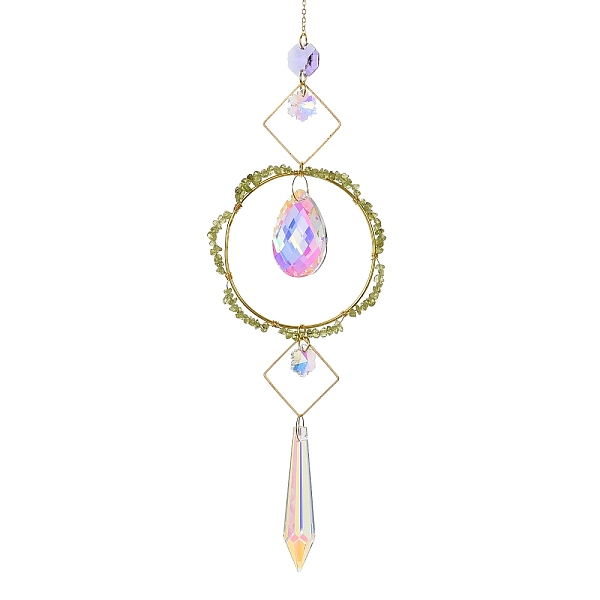 PandaHall Natural Peridot Chips Hanging Ornaments, Glass Teardrop Hanging Suncatcher, 420mm Peridot Chip
PandaHall Natural Peridot Chips Hanging Ornaments, Glass Teardrop Hanging Suncatcher, 420mm Peridot Chip